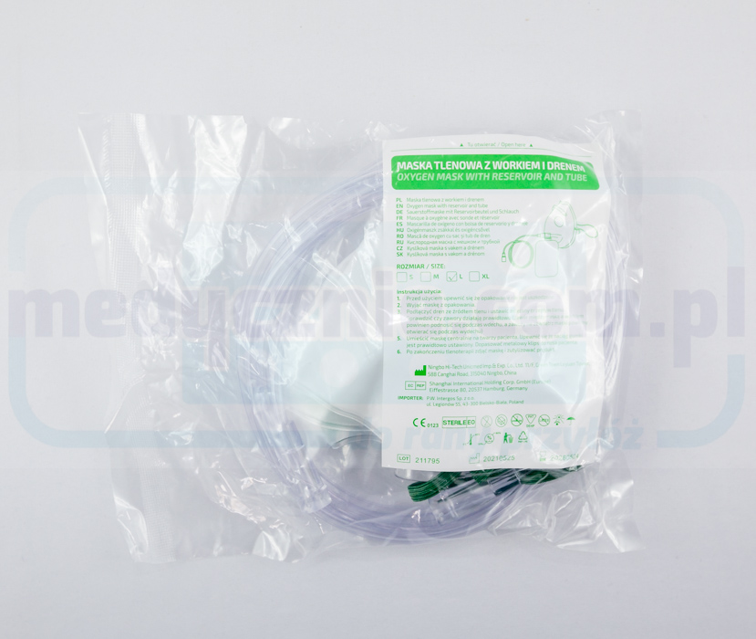 Maska tlenowa z workiem i drenem M dla dzieci