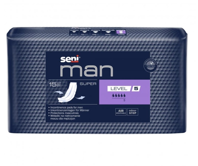 Wkładki urologiczne 15szt Seni Man Level 5 Extra dla mężczyzn