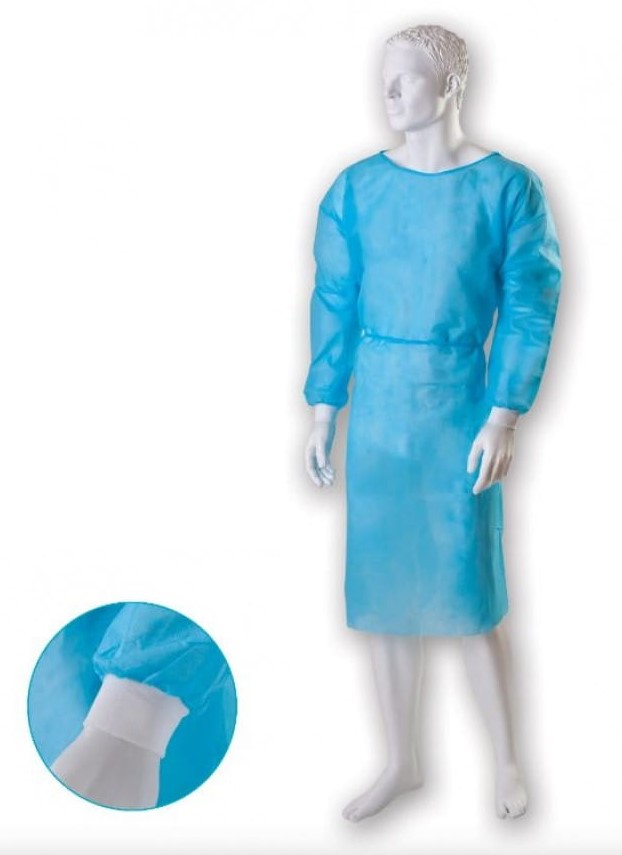 Fartuch włókninowy z mankietem 20g rozmiar XL 1szt niebieski