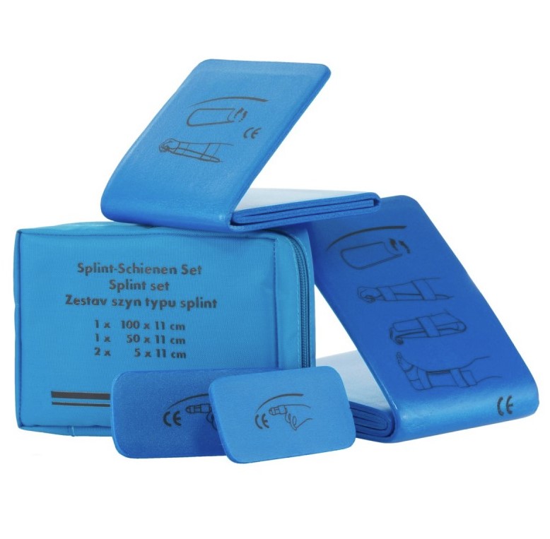 Szyny typu Splint zestaw 4szt w etui niebieskie