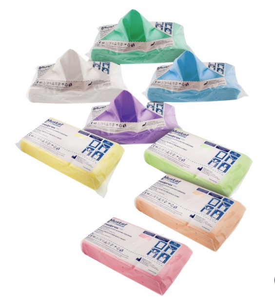 Śliniak z kieszenią 100szt limonka MEDPROX BIBS