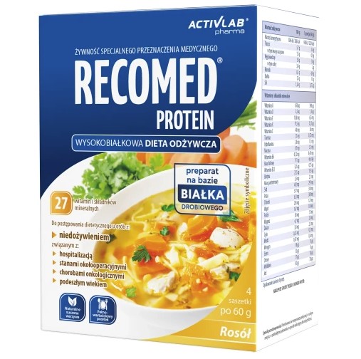 Recomed Protein 4x60g rosół