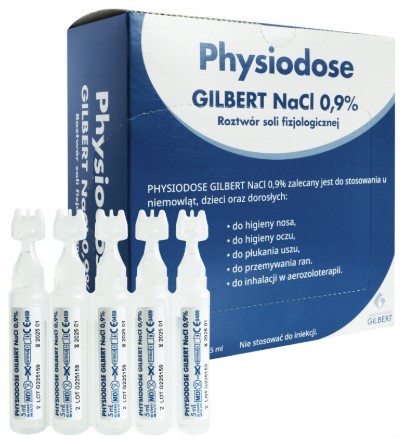 Sól fizjologiczna Glibert NaCL 0,9% roztwór chlorku sodu 5* 5ml