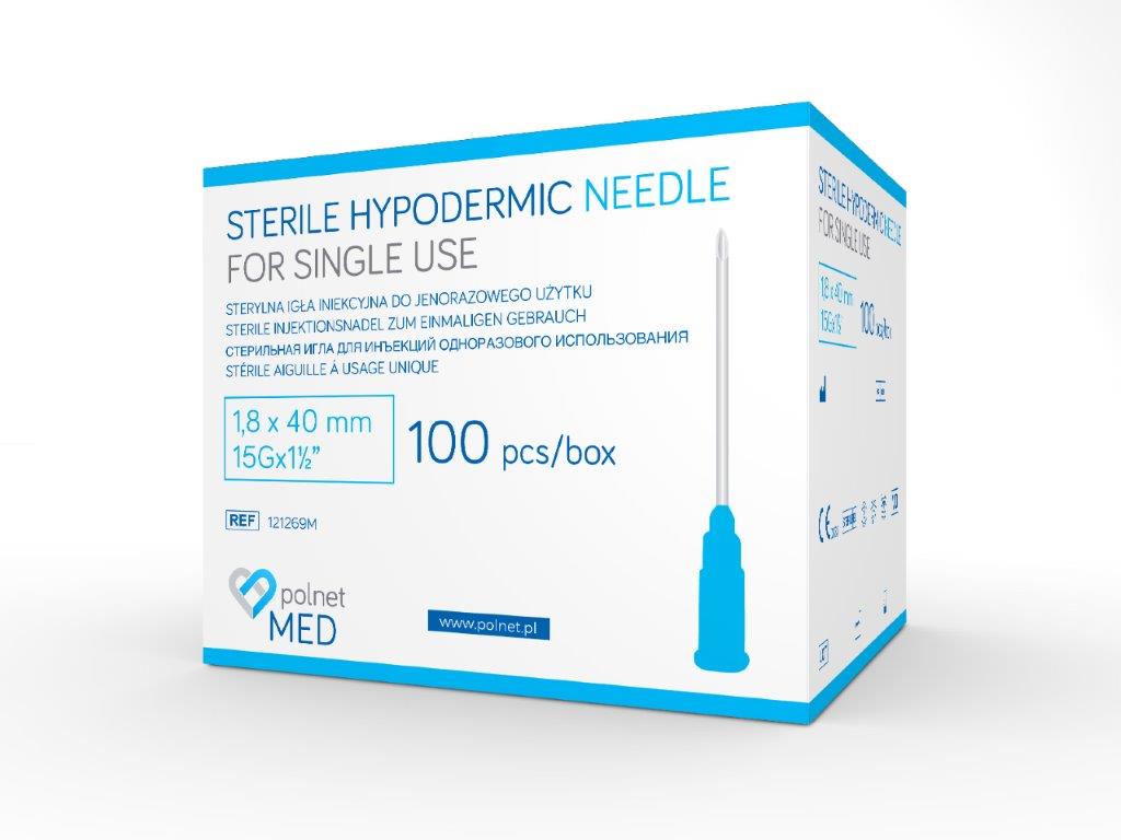 Igły j.u. POLnet-MED 1,8 x 40mm 100szt