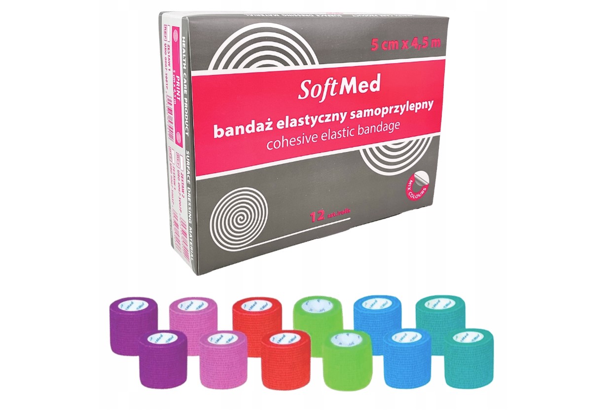 Opaska kohezyjna 5cm*4,5m 12szt  SOLID-ZESTAW II