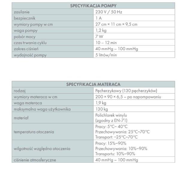Materac pneumatyczny BioFlote 2000