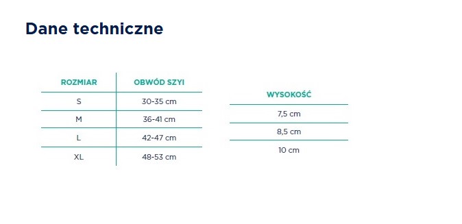 Kołnierz ortopedyczny półsztywny S typu FLORIDA wys. 8,5cm - obrazek 2