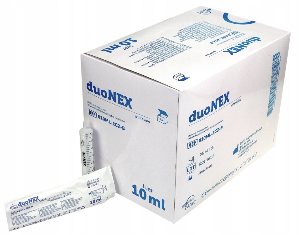 Strzykawki 10ml 100szt duoNex sterylne j.u.