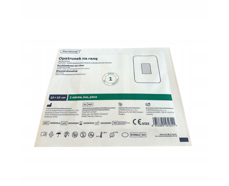 Opatrunek z wkładem chłonnym STERIWUND 10cm x 10cm 25szt