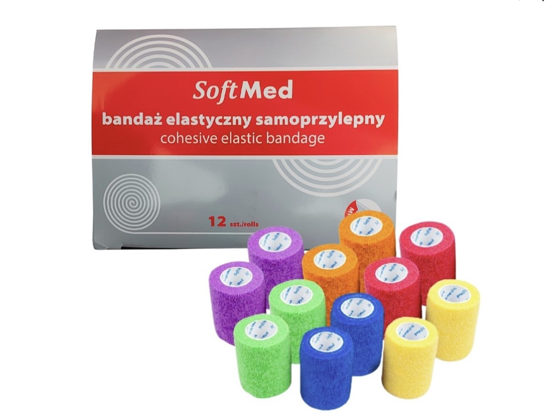 Opaska kohezyjna 15cm*4,5m 12szt SOLID I zestaw
