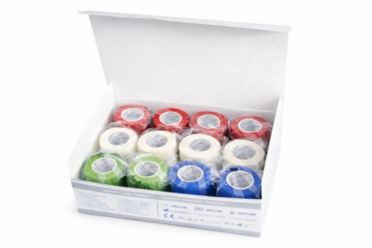 Opaska kohezyjna 7,5cm*4,5m 12szt SOLID III zestaw