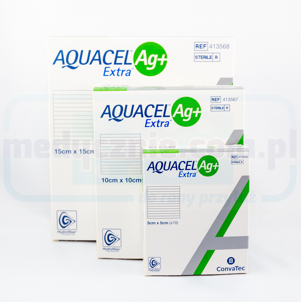 Aquacel Ag Plus Extra 20*30cm opatrunek ze srebrem 1szt - obrazek 2