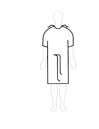 Koszula pacjenta SMS 35g/m2 nieprześwitująca wiązana niebieska 1szt