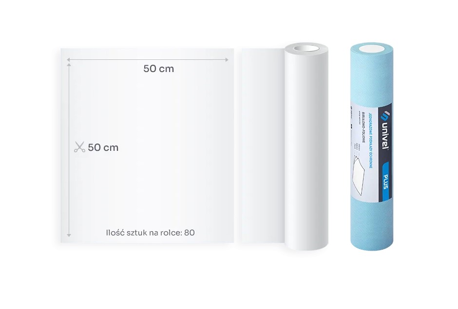 Podkład podfoliowany UNIVEL PLUS 2x bibuła 1x folia 50cm x 50m Niebieski