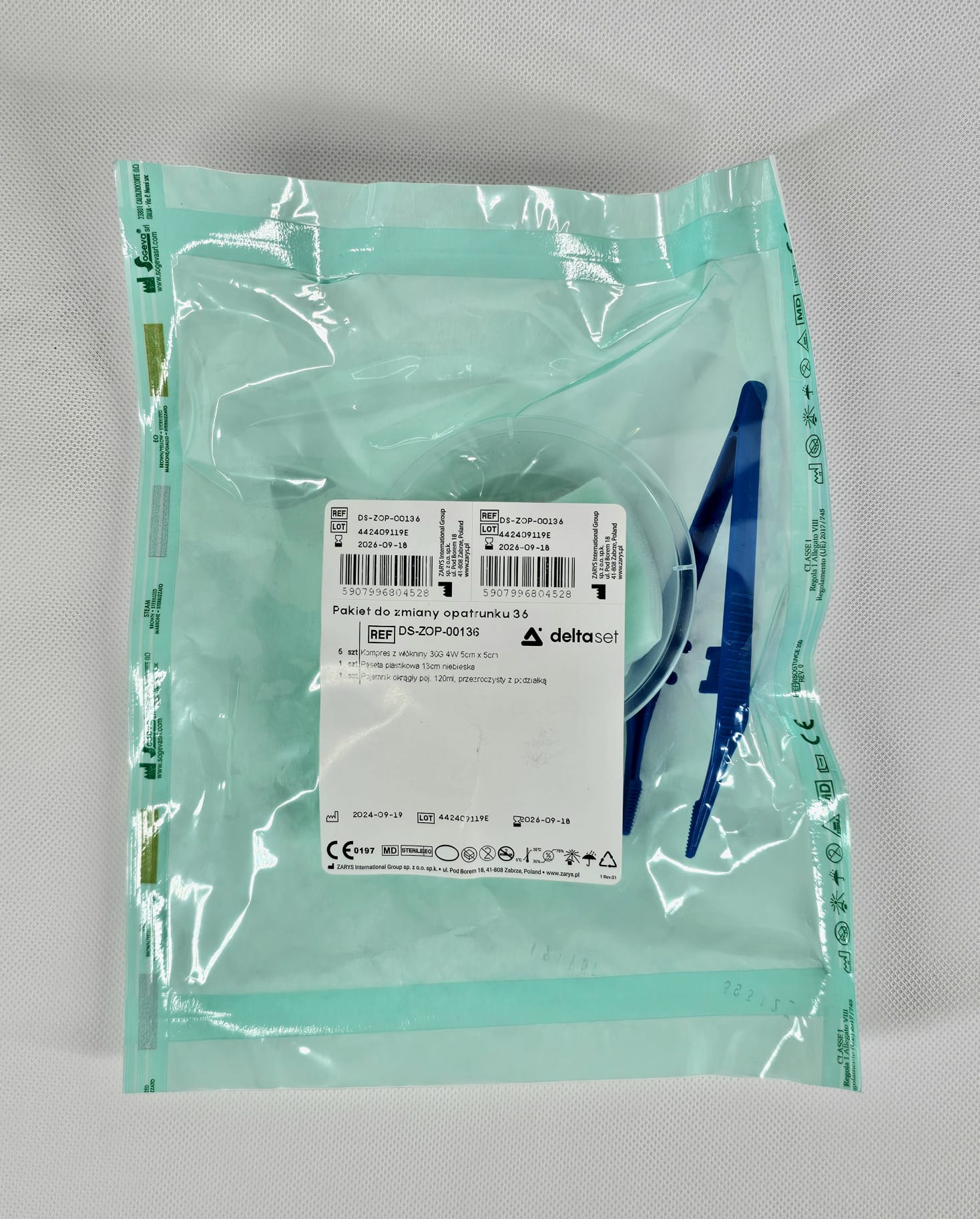 Zestaw do zmiany opatrunku deltaSET DS-ZOP-00136