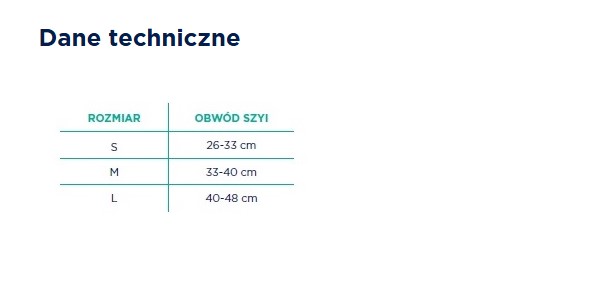 Kołnierz stabilizujący typu Philadelphia M z otworem tracheotomijnym
