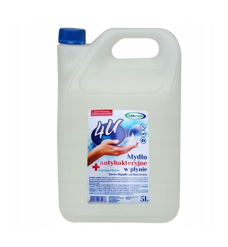 Mydło w płynie bezzapachowe 5L antybakteryjne