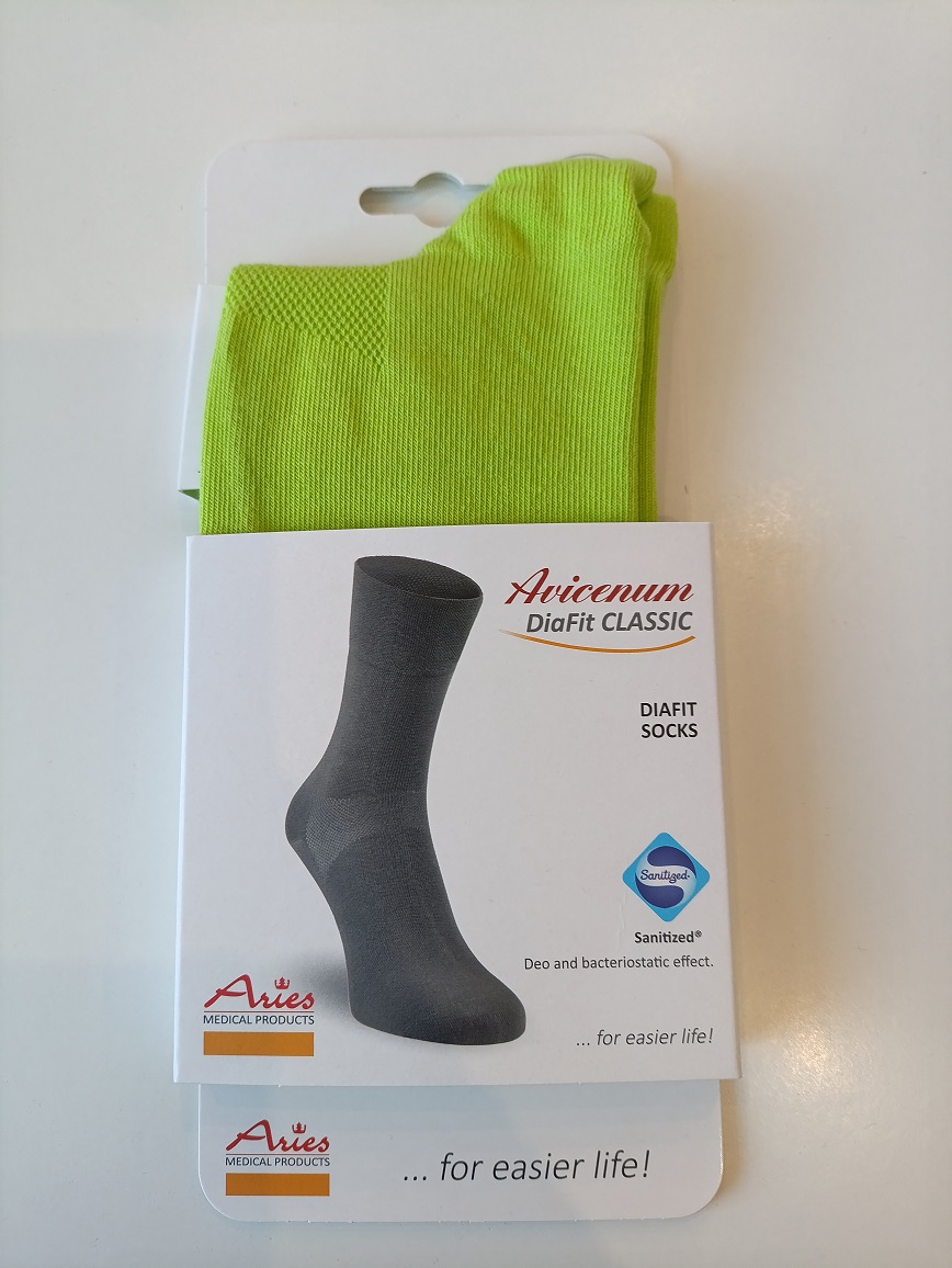 Skarpety dla diabetyków Avicenum DiaFit CLASSIC rozm. 36-39 para 6060 limonka