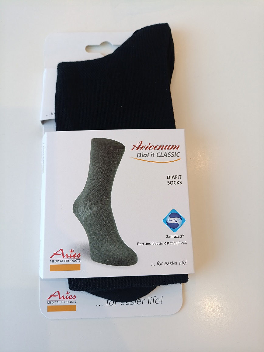 Skarpety dla diabetyków Avicenum DiaFit CLASSIC rozm. 39-42 para 9999 czarne