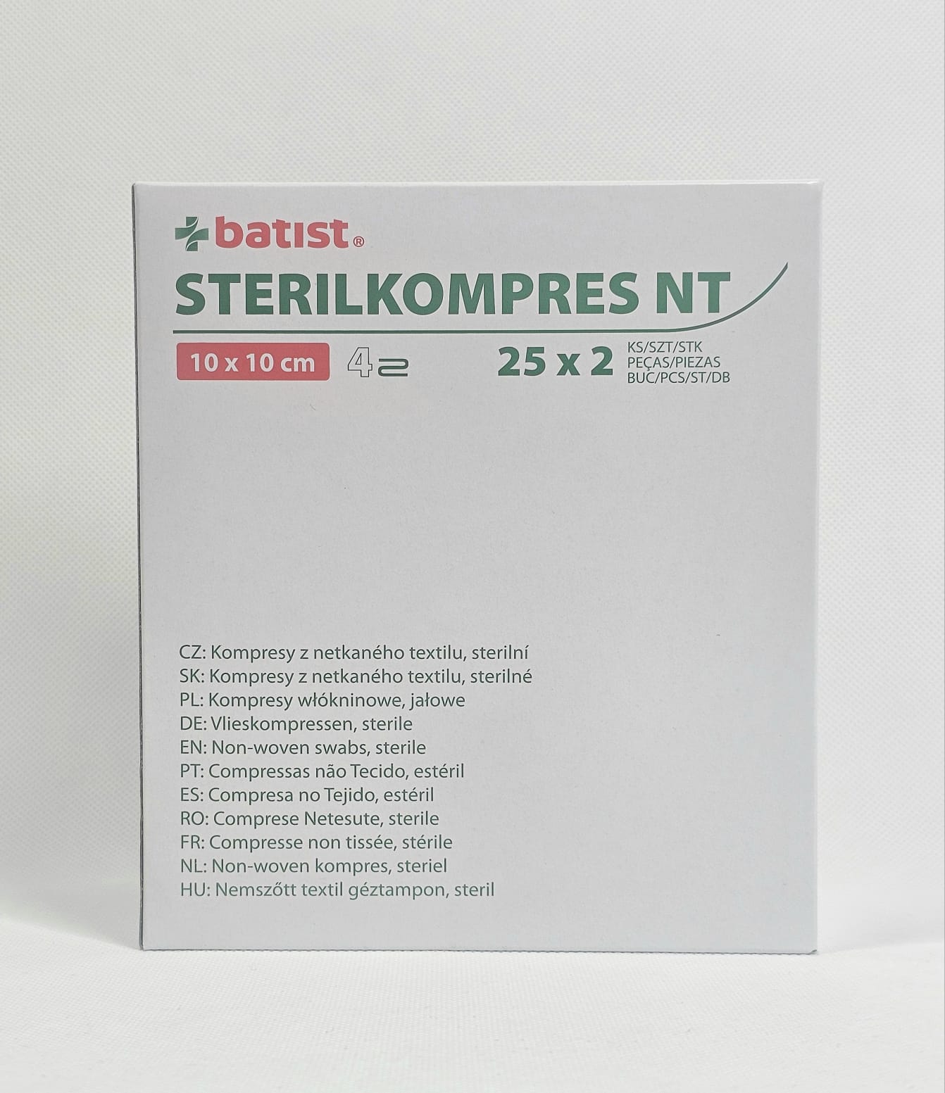 Kompres włókninowy jałowy 4W 10*10cm a'2szt-25szt