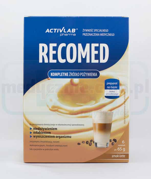 RecoMed koktail odżywczy 6x65g latte