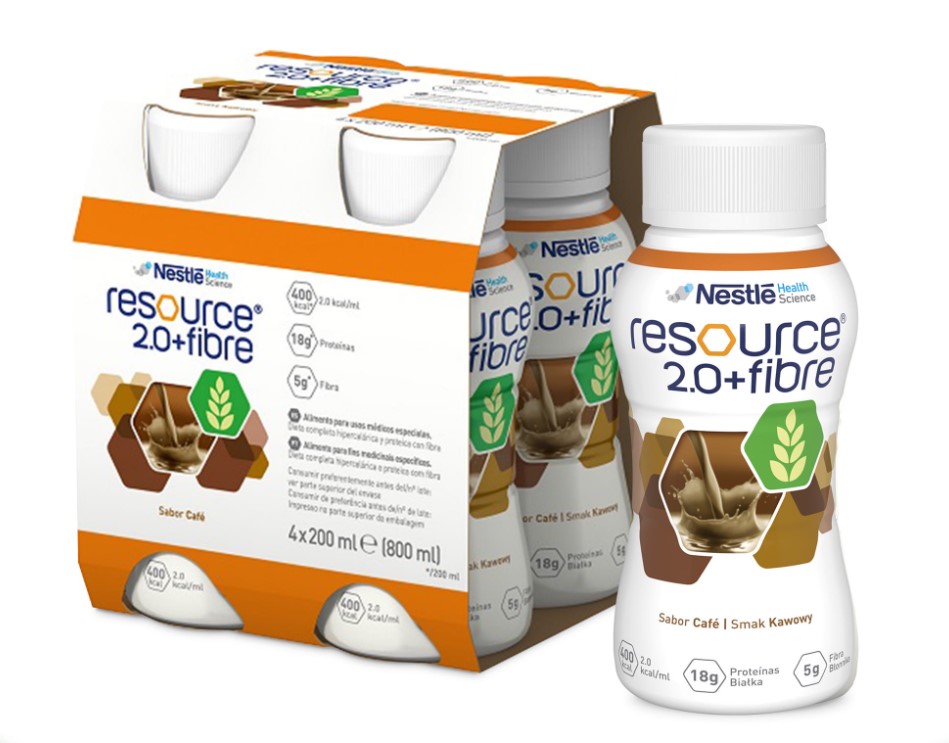 Resource 2.0+Fibre 4x200ml smak kawowy