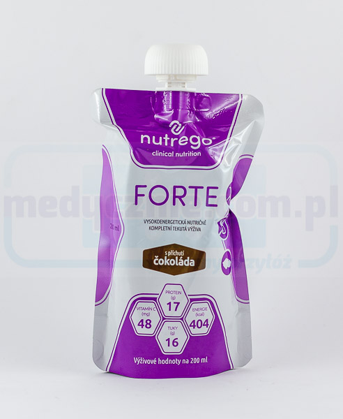 Nutrego Forte 12x200 ml Czekoladowy wysokokaloryczna, wysokobiałkowa dieta