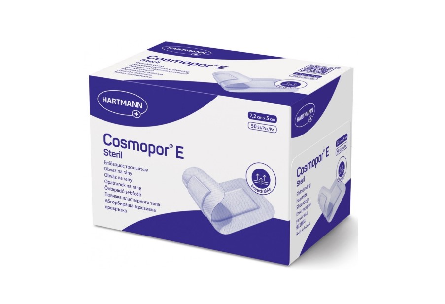 Opatrunek z wkładem chłonnym COSMOPOR E 7,2* 5cm 50szt