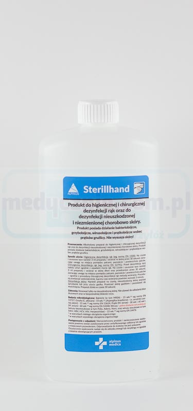Sterillhand 1L z pompką płyn do chirurgicznej i higienicznej dezynfekcji rąk