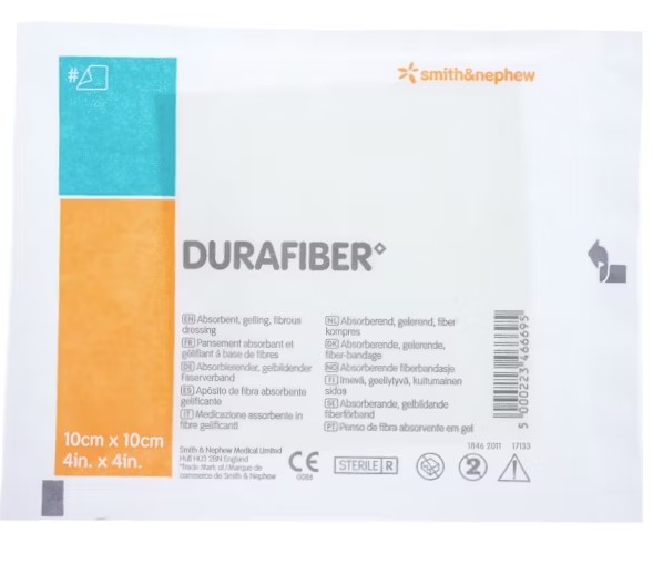 Durafiber 10* 10 cm 1szt opatrunek włókninowo-żelowy