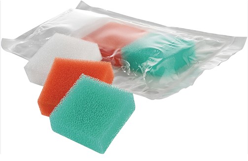 Ligasano green,orange, white steril 5 x 5 x 2 cm 3szt gąbka do oczyszczania ran