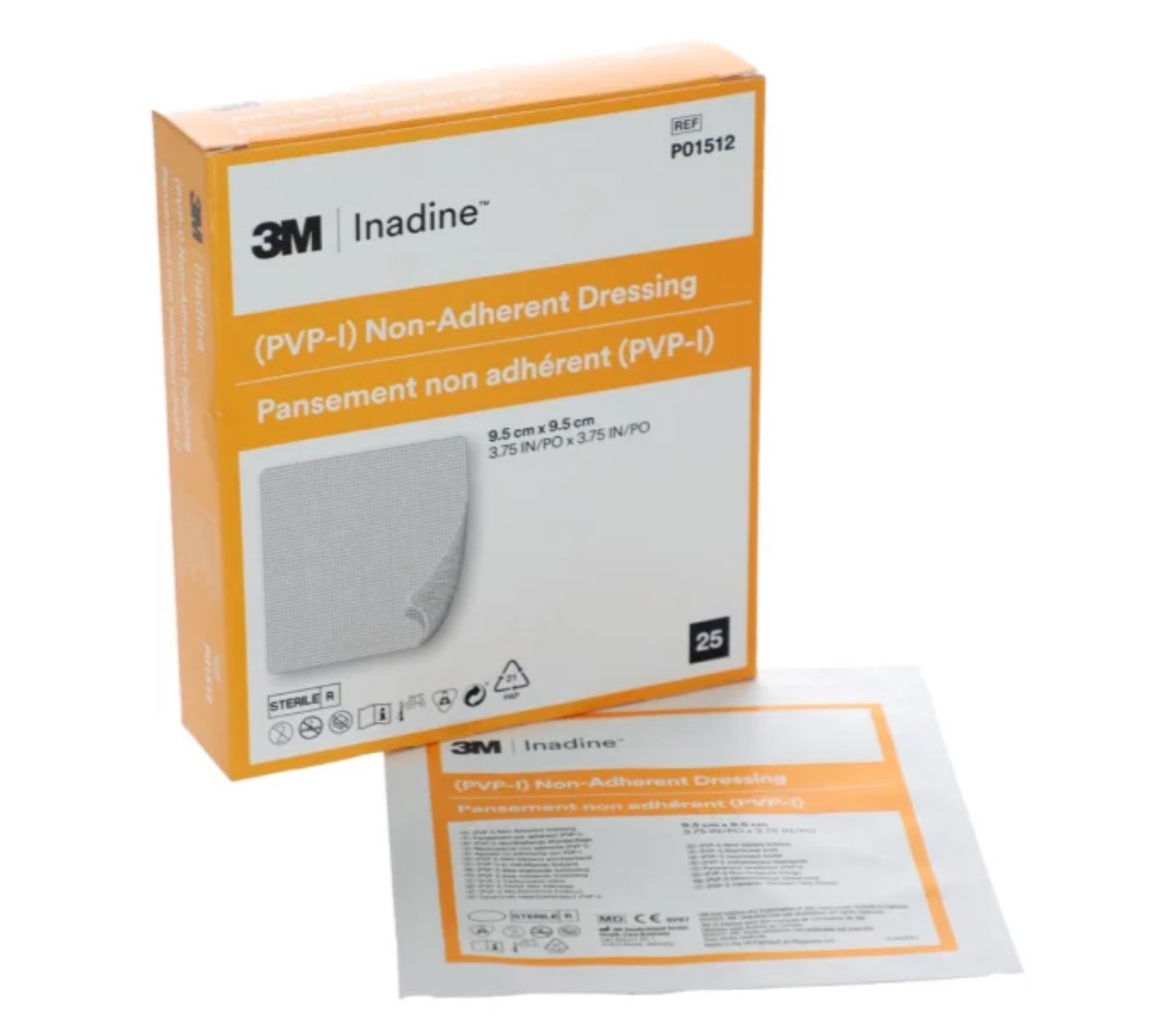 INADINE 9,5cm* 9,5cm opatrunek nieprzywierający z jodyną powidonową 1szt