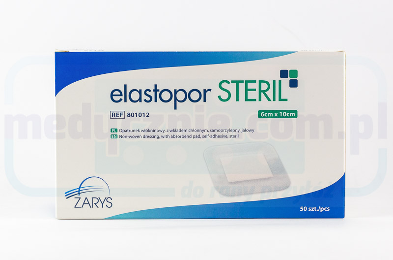 Opatrunek z wkładem chłonnym ELASTOPOR Steril 6* 10cm 25szt