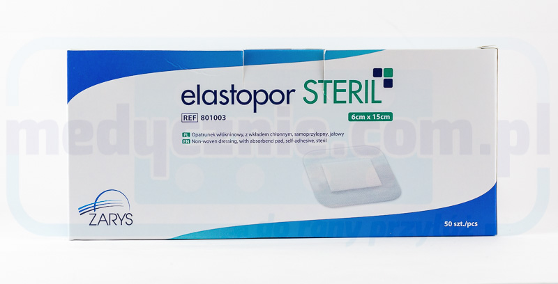 Opatrunek z wkładem chłonnym ELASTOPOR Steril 6* 15cm 25szt