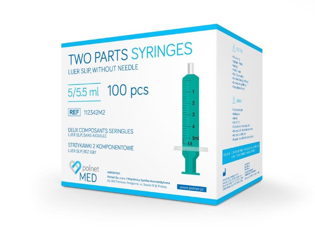 Strzykawki 5ml 100szt sterylne j.u.