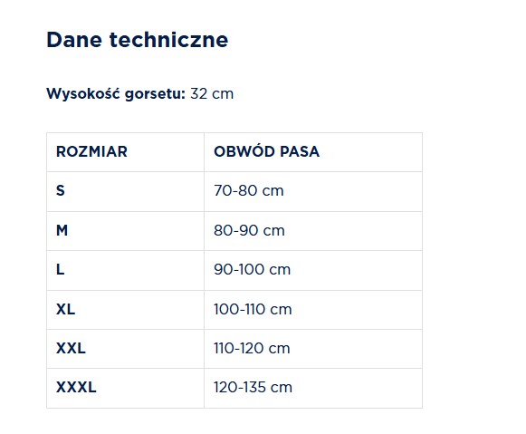 Gorset piersiowo-lędźwiowo-krzyżowy M - model TGO-R SLK 703 - obrazek 3