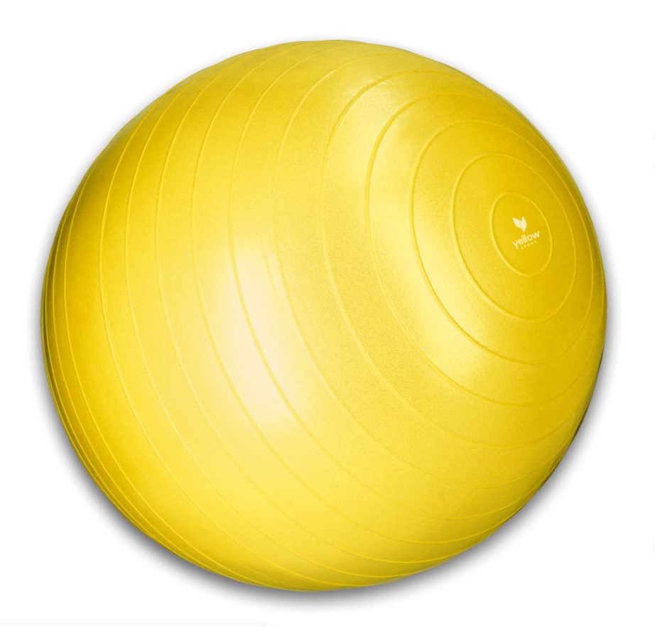Piłka rehabilitacyjna yellowGYM ball 75cm żółta - obrazek 2