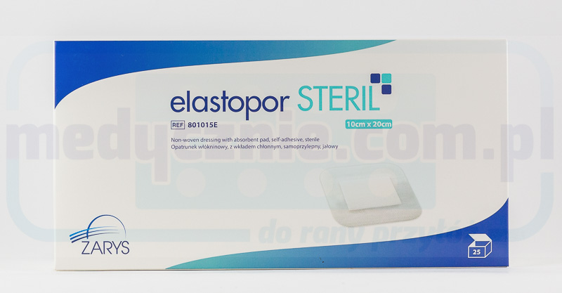 Opatrunek z wkładem chłonnym ELASTOPOR Steril 10* 20cm 25szt - obrazek 2
