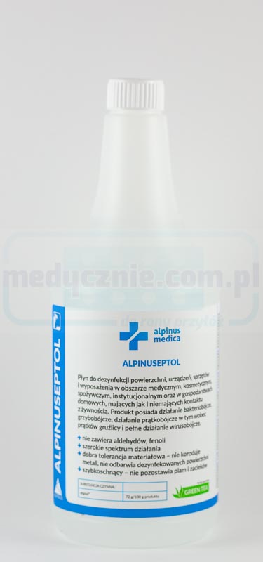 Alpinuseptol Green Tea 1L z pompką płyn do dezynfekcji powierzchni