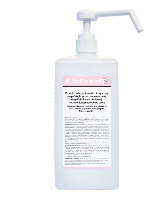Sterillhand Gel 1L z pompką do chirurgicznej i higienicznej dezynfekcji rąk