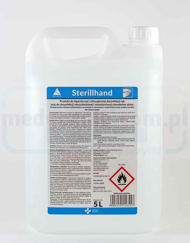 Sterillhand 5L płyn do chirurgicznej i higienicznej dezynfekcji rąk