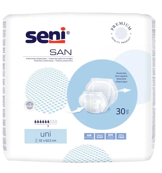 Pieluchy anatomiczne Seni San Uni 30szt