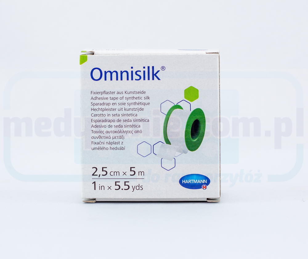 Plaster na jedwabiu 2,5cm* 5m 1szt Omnisilk - obrazek 2