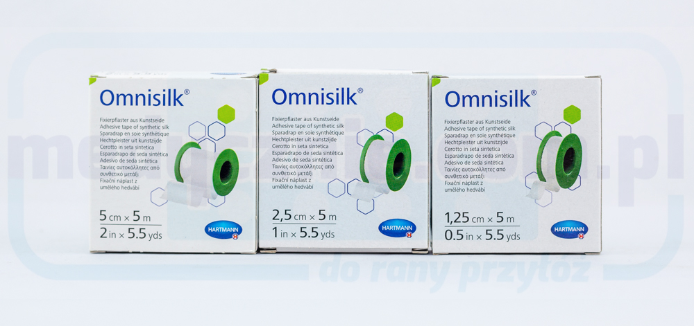 Plaster na jedwabiu 2,5cm* 5m 1szt Omnisilk