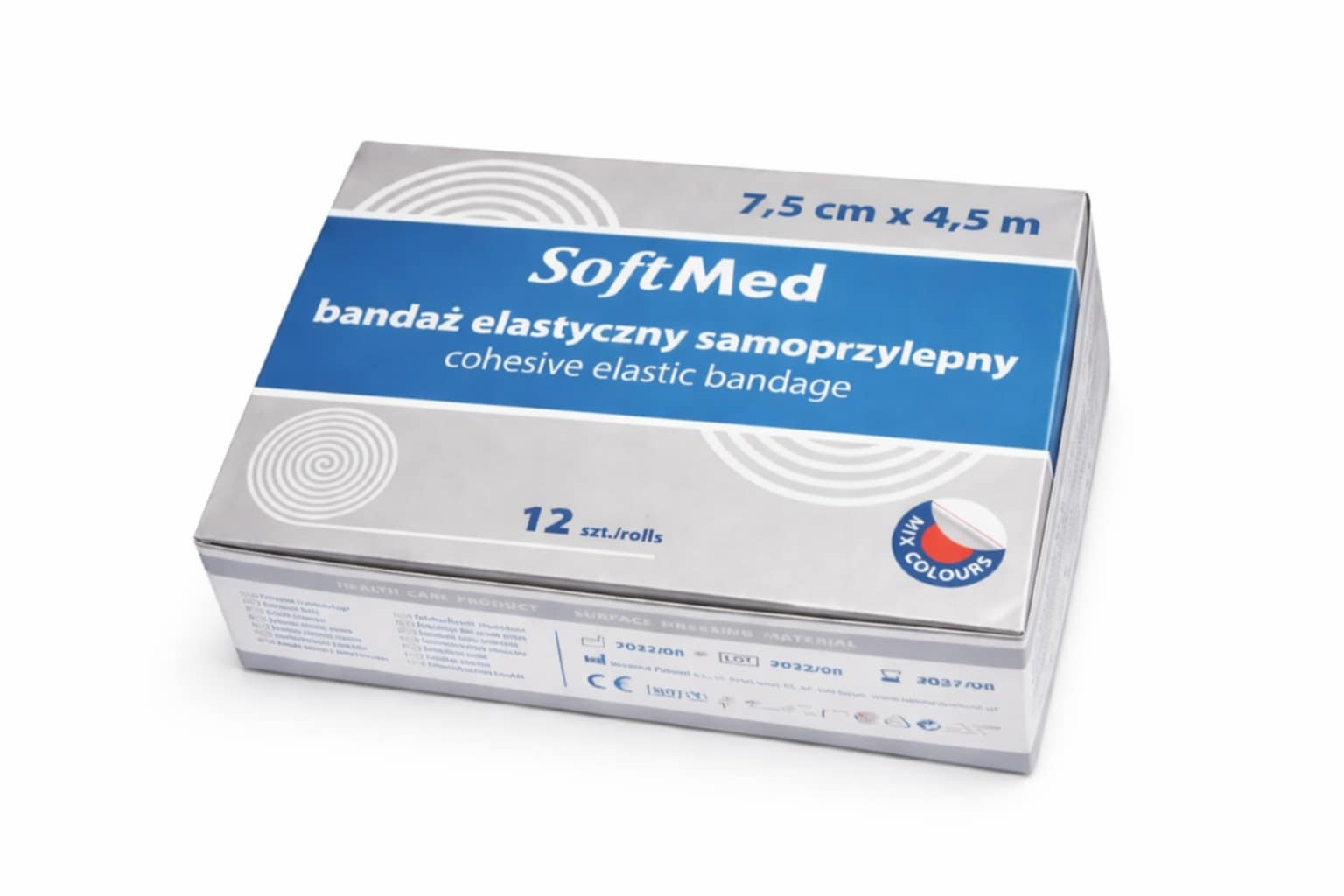 Opaska kohezyjna 7,5cm*4,5m 12szt SOLID III zestaw - obrazek 2