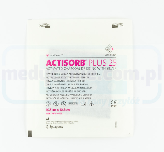 Actisorb Plus 10,5* 10,5 cm 1szt na rany zainfekowane - obrazek 2