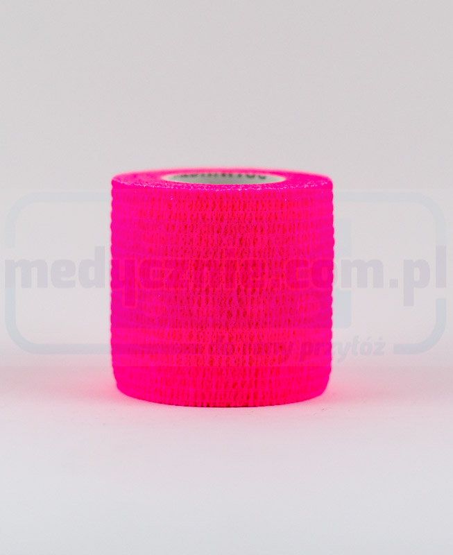 Opaska kohezyjna 5cm*4,5m 1szt różowa elastyczna, samoprzylepna