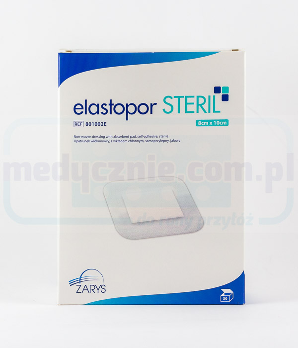 Opatrunek z wkładem chłonnym ELASTOPOR Steril 8* 10cm 30szt