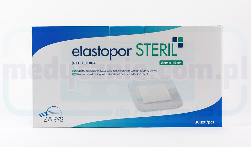 Opatrunek z wkładem chłonnym ELASTOPOR Steril 8* 15cm 25szt