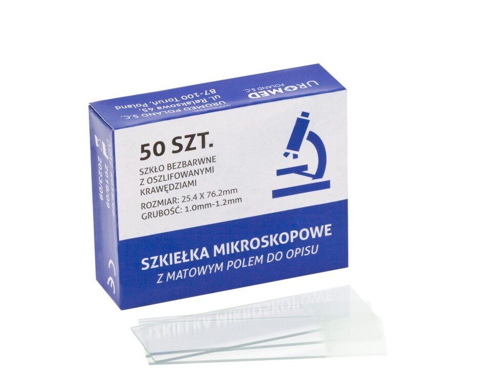 Szkiełka mikroskopowe z polem matowym 76 x 26 x 1mm 50szt - obrazek 2